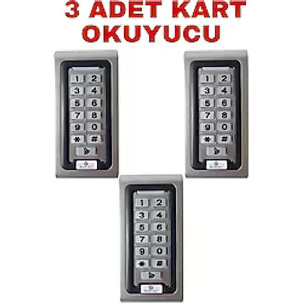 Sarkey SR-200 Mf Mifare Kartlı ve Şifreli Geçiş Sistemi Metal Kasa Rfıd Kart Okuyucu 13.56 Mhz - 3 ADET