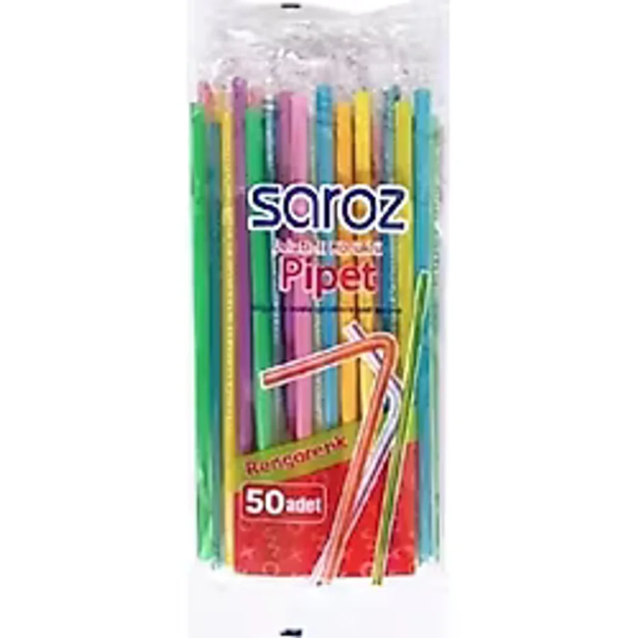Saroz Jelatinli Körüklü Pipet 50'li