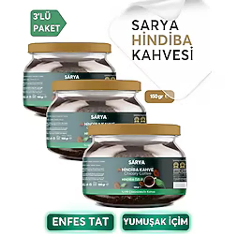 SARYA 3 Adet Hindiba Kahve 3 x 150 Gr