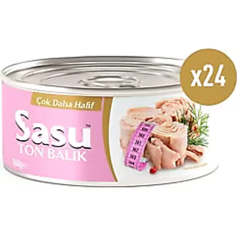 Sasu Light Suda Bütün Dilim Ton Balığı 160 gr 24'lü
