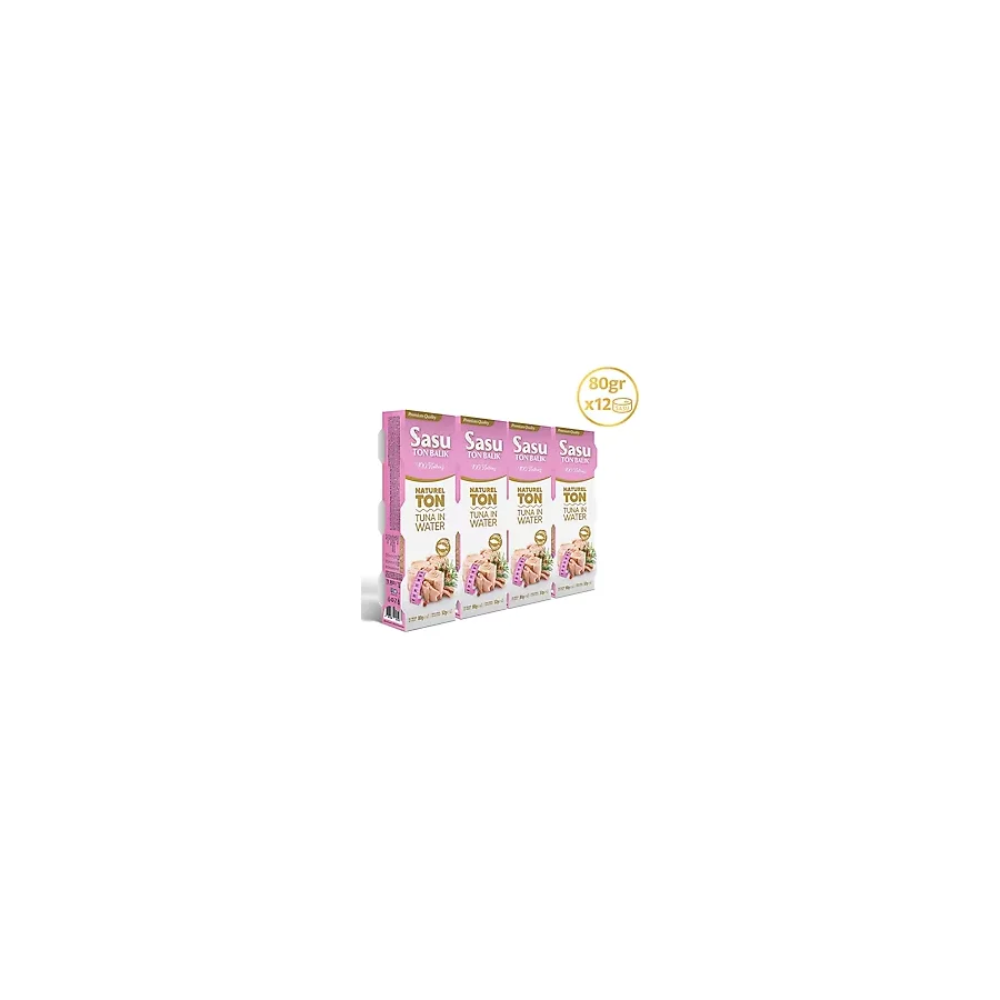 Sasu Light Suda Bütün Dilim Ton Balığı 80 gr 12'li