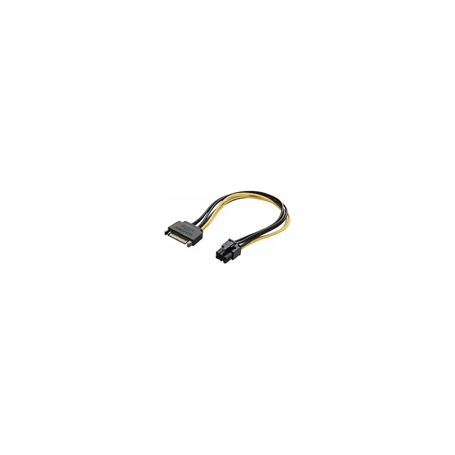 Sata 15 Pin Erkek To 6 Pin Vga Power Kablo 6 Pin Ekran Kartı Power Güç Kablosu 6 Pin Sata Power