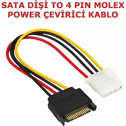 Sata Erkek To 4 Pin Molex Ide Çevirici Kablo Dönüştürücü Kablo