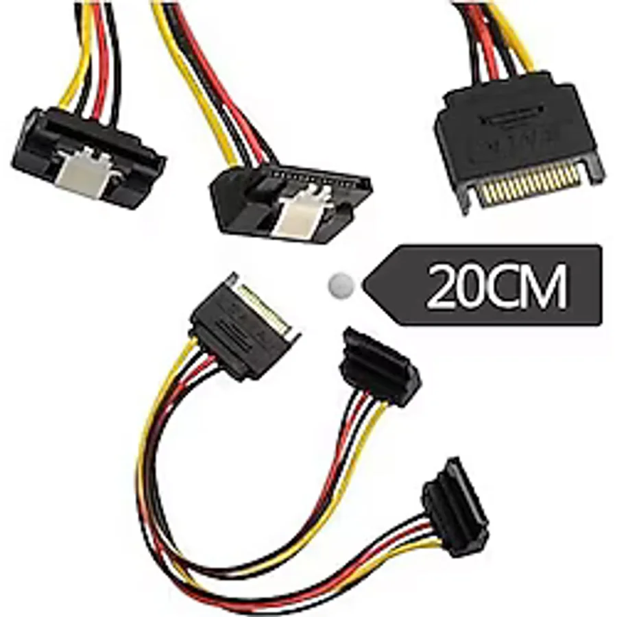 sata power hdd güç çoklayıcı 90 Derece Klipsli