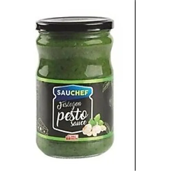 SAUCHEF Pesto Sos 600 gr Cam Şişe Yemeklik Sos X 9 Adet - 1 Koli