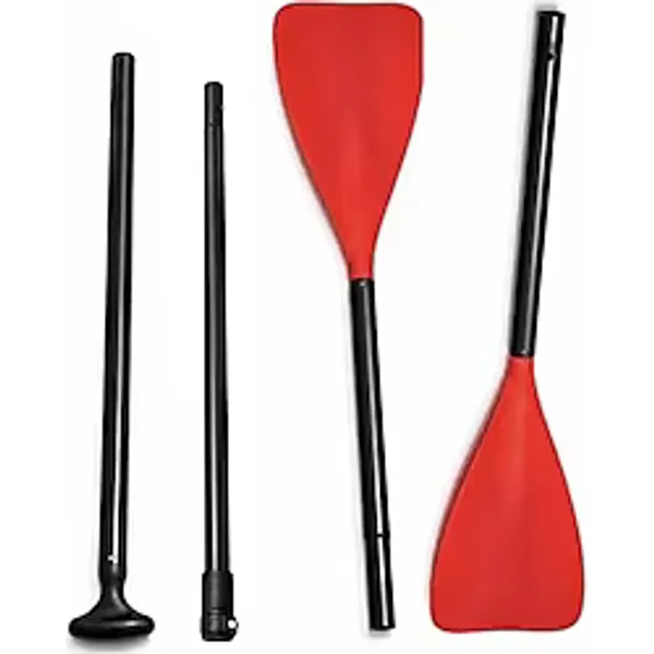 Savaboards Çift Taraflı Kırmızı Sup Küreği Ayarlı Alüminyum Paddle Board ve Kano Küreği 2'si 1 Arada Tek ve Çift Taraflı Kullanım