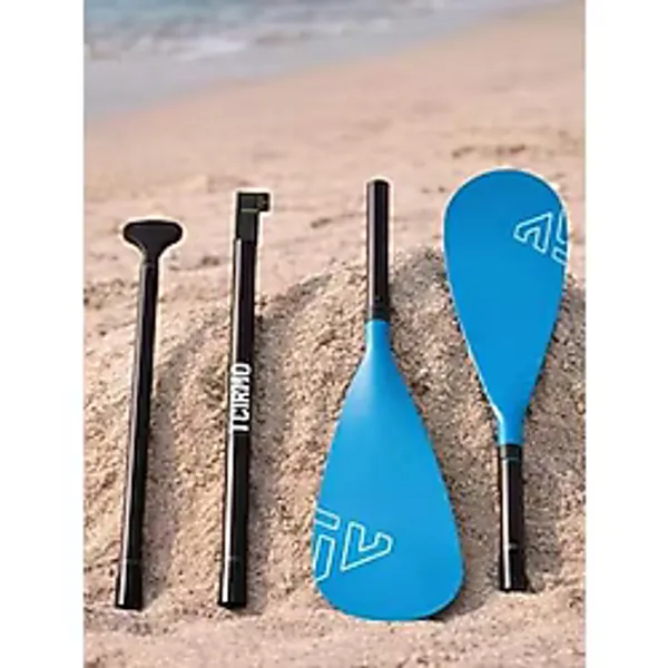 SavaBoards Çift Taraflı SUP Küreği - Alüminyum Paddle Board & Kayak Küreği (Pembe/Mavi/Siyah) (Siyah)