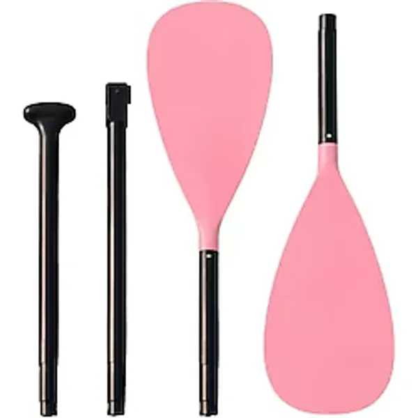 SavaBoards Çift Taraflı Toz Pembe SUP Küreği Ayarlanabilir Alüminyum Paddle Board ve Kano Küreği 2'si 1 Arada Tek ve Çift Taraflı Kullanım