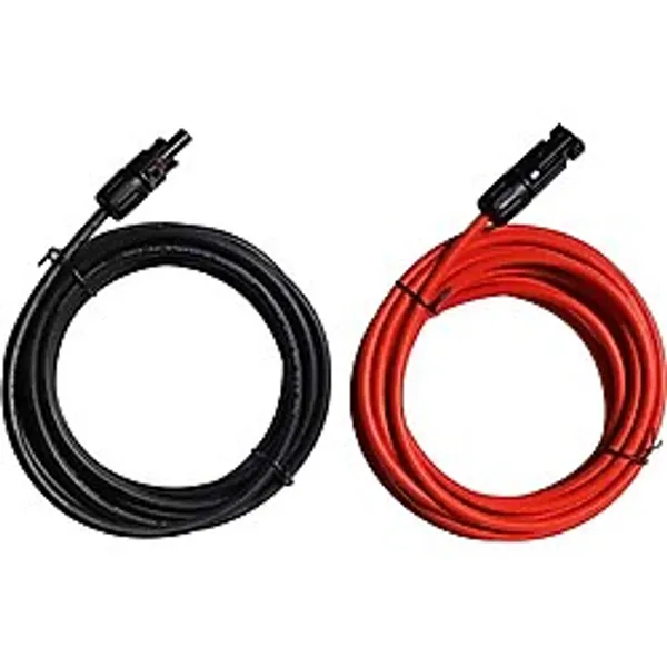 SB 6 mm Solar Kablo 1,5m Kırmızı ve 1,5m Siyah (Tip 4 Soketli)