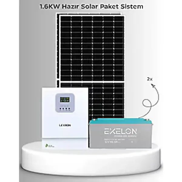 SB Solar 1.6kW Hazır Solar Sistem (Kolay Kurulum - Montaj Ekipmanları Dahil)