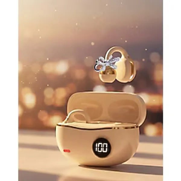 sbodurhome Şık ve Taşınabilir Bluetooth Kulaklık Gün Boyu Kullanım 2 Kurdele Küpe Hediyeli - 1