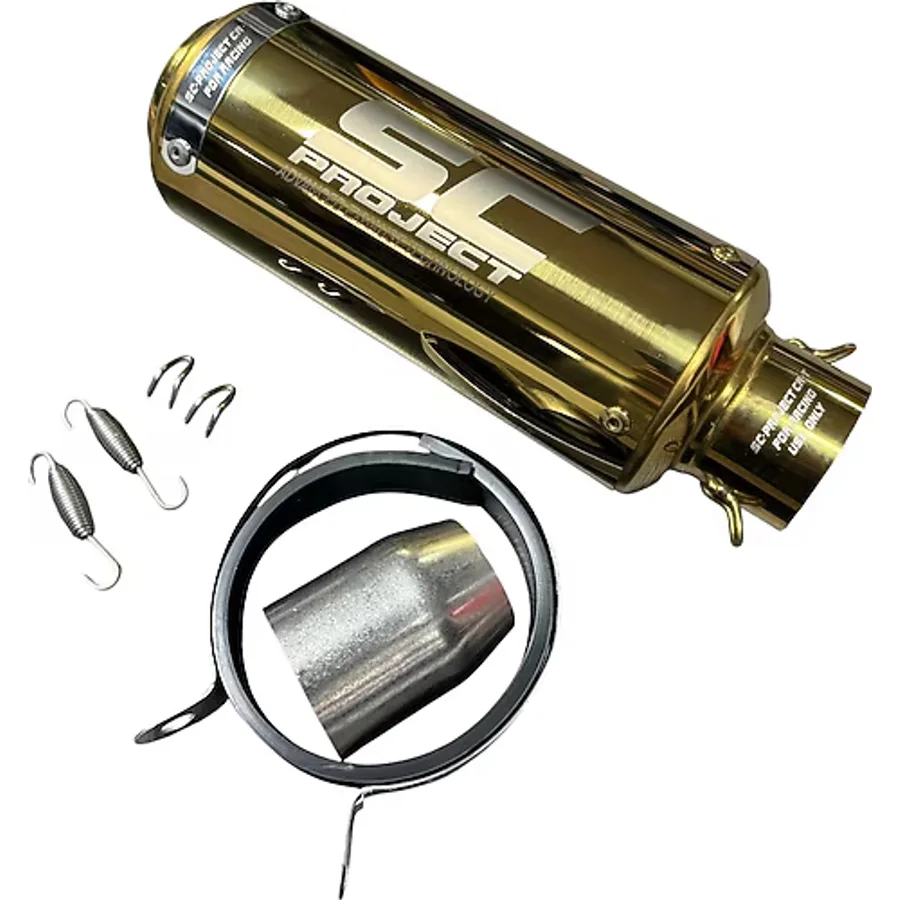 SC Project CR-T Motosiklet Performans Egzoz Gold Renk