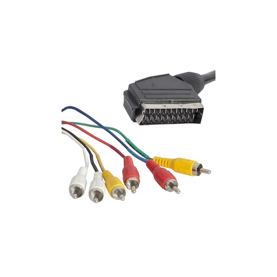 SCART 6 RCA STEREO STANDART 1.5 METRE KABLO
