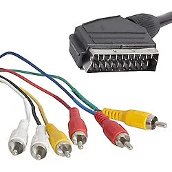 SCART 6 RCA STEREO STANDART 1.5 METRE KABLO