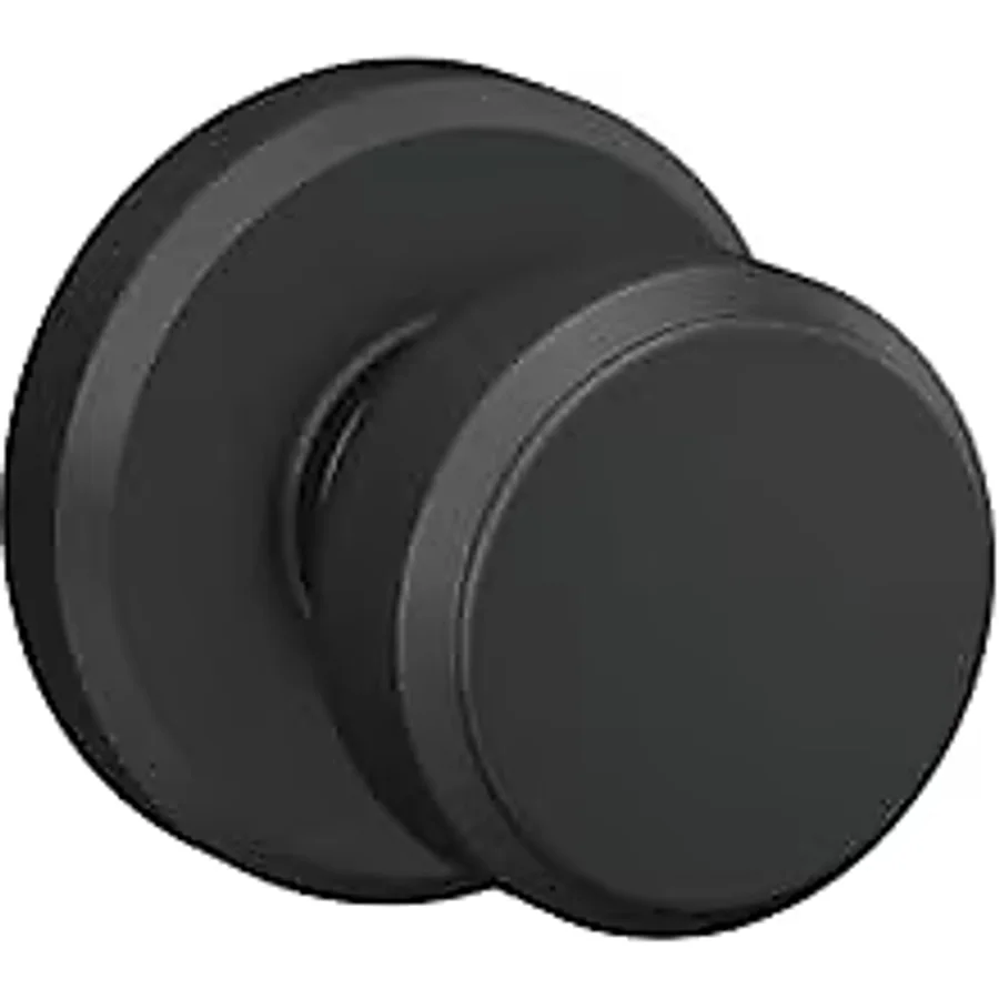 Schlage F170 BWE 622 GSN Bowery Kapı Tokmağı Greyson Trim, Tek Taraflı Dönmeyen Kukla Kapı Kolu, Mat Siyah