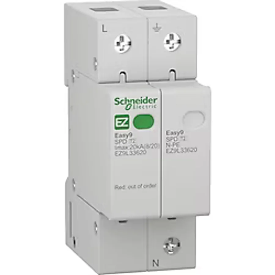 Schneider Easy9 1 Kutuplu-N 20KA Parafudur EZ9L33620 - Parafudr