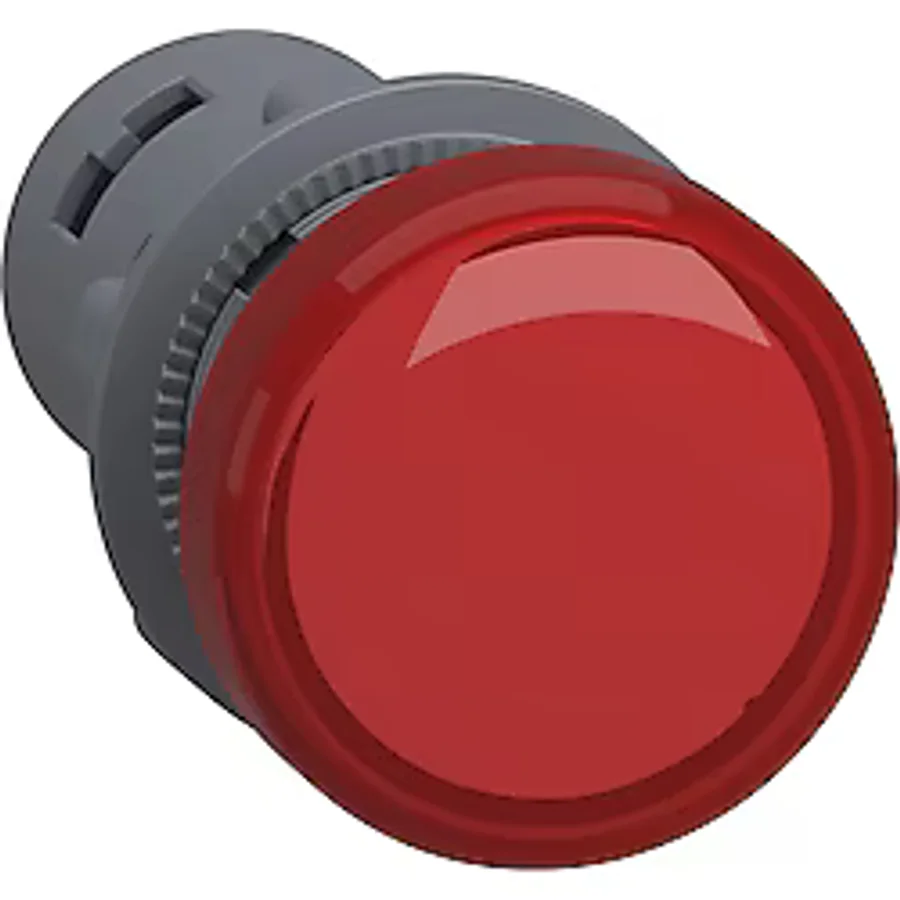 Schneider Electric XA2EVB4LC, Sinyal lambası, plastik, kırmızı, Ø 22 mm, LEDli, 24 V AC/DC