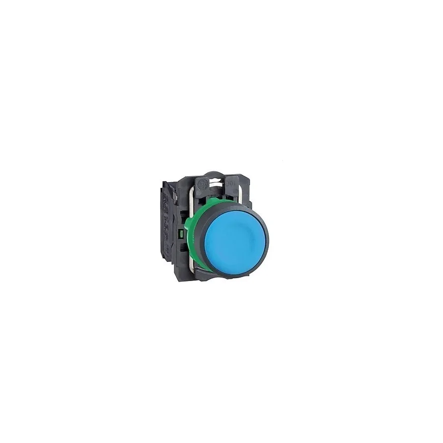 Schneider Electric XB5AA61, Mavi Kumanda Start Butonu, 1NA, Yaylı Tip, 22mm, Plastik Gövdeli