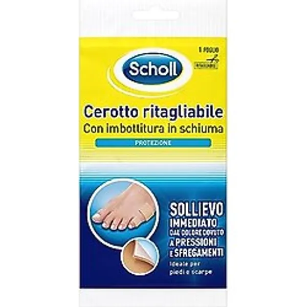 Scholl Nasır ve nasır bandı, kesilebilir, çift kat kalınlık, 1 çıkarılabilir yara bandı