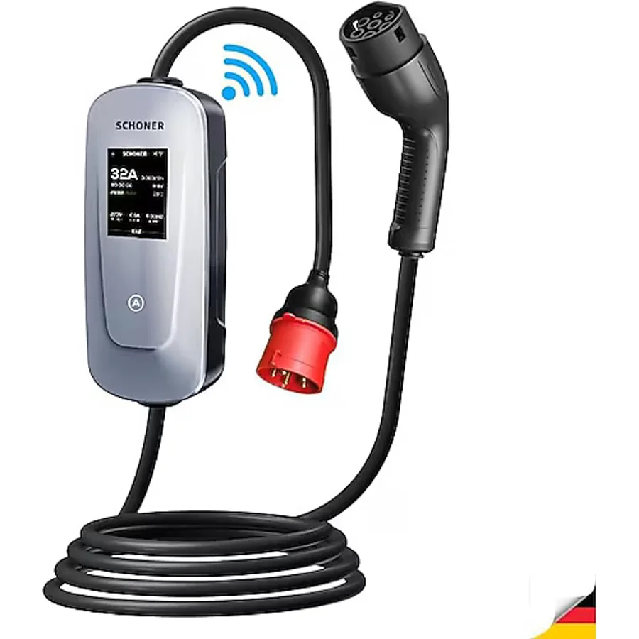Schoner 22 kW T2 Kablolu 5 m Elektrikli Araç Şarj İstasyonu