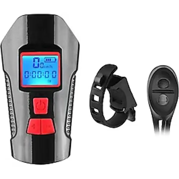 Schulzz Bkl005 T6 Led 1000 Lümen Kornalı Ve Hız Göstergeli Su Geçirmez Usb İle Şarj Edilebilir Bisiklet Farı 001 kirmizi