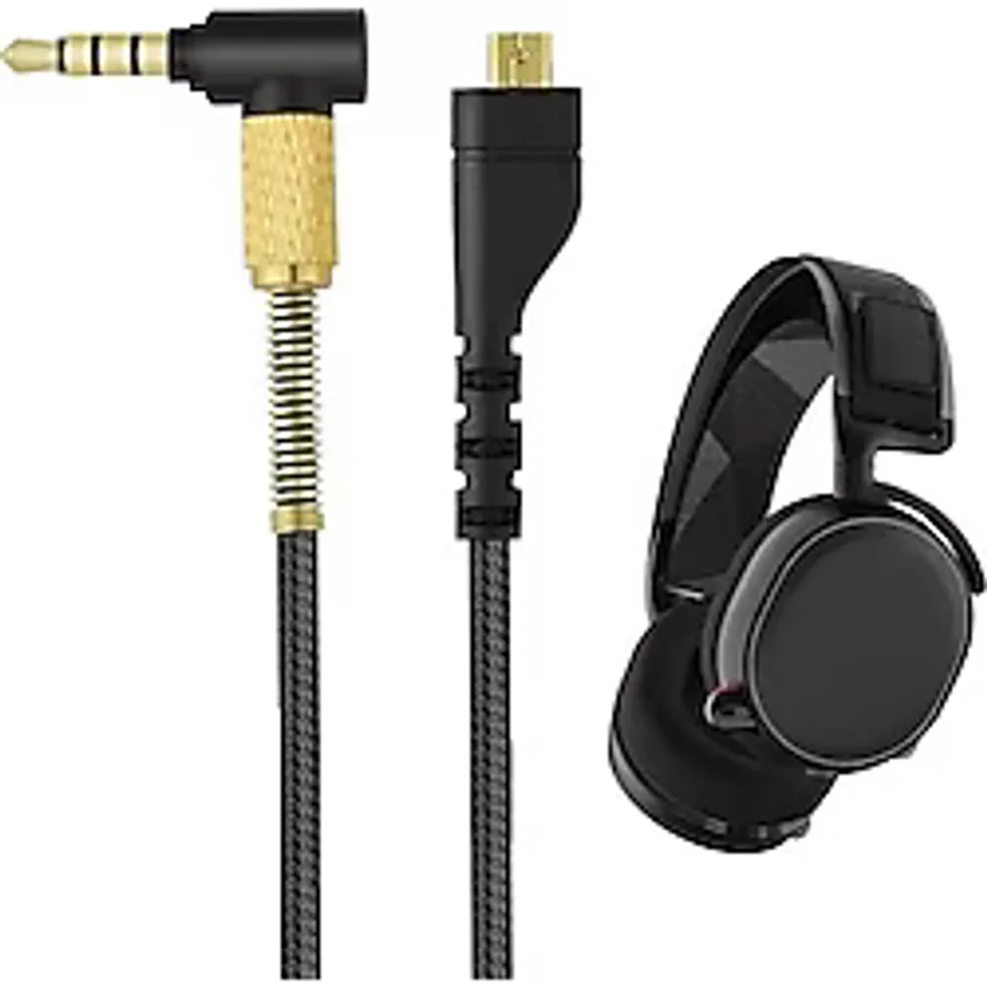 Schulzz Steelseries Arctis 1 3 5 7 9x Pro Kablosuz Oyuncu Kulaklığı Kablosu - Siyah