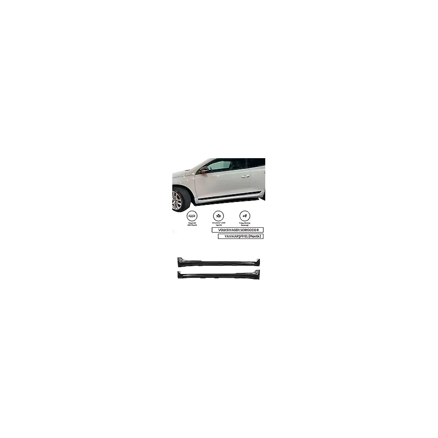 Scirocco R Yan Marşpiyel (Çift) (Plastik)