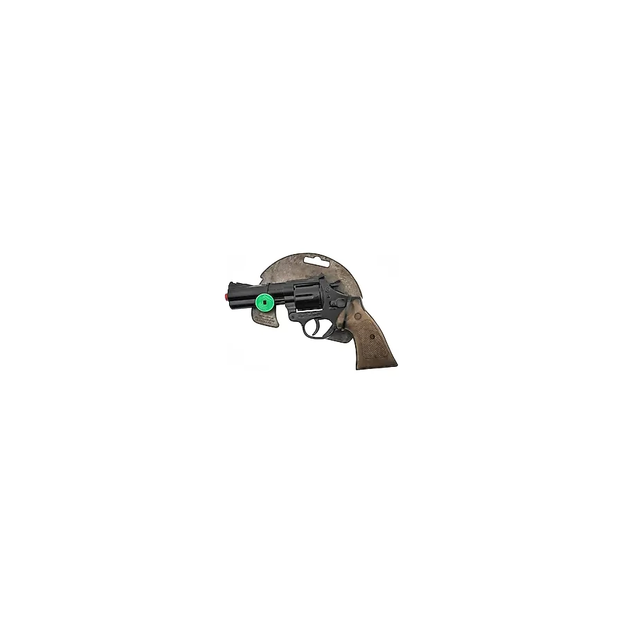 Scn Toys Polis Revolver 12' Li Siyah Oyuncak Metal Silah Kapsül Patlatan Revolver Tabanca