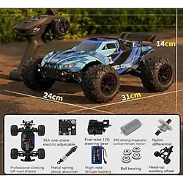 Scn Toys Uzaktan Kumandalı 50 Km/Hız Yapan RC Araba Suv 4X4 Full İç Metal Kasa Şarjlı Full Fonksiyonlu