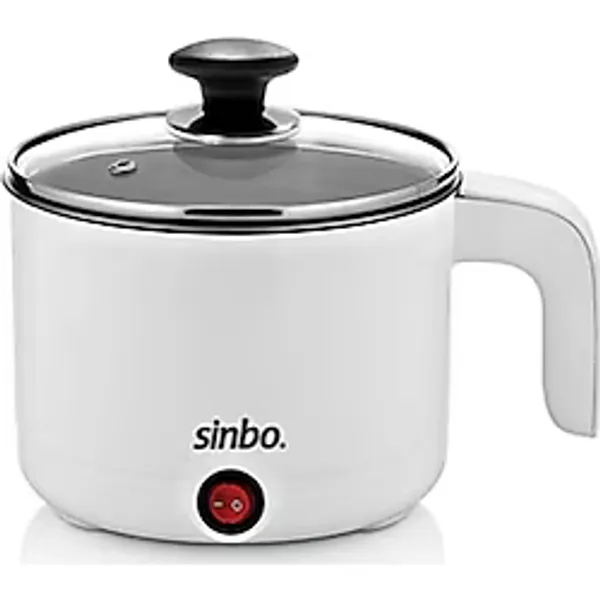 SCO-5043 Çok Fonksiyonlu Buharlı Pişirici, 1 Litre, 400W, Cam Kapaklı, Buharda Sebze Pilav Makarna ve Yumurta Pişirme Özellikli Mini Elektrikli Pişirici