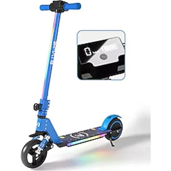 Scooter Çocuk Elektrikli - 130W ,LED, Amortisörlü,Dizlik & Dirseklik Hediyeli -Distribütör Garantili