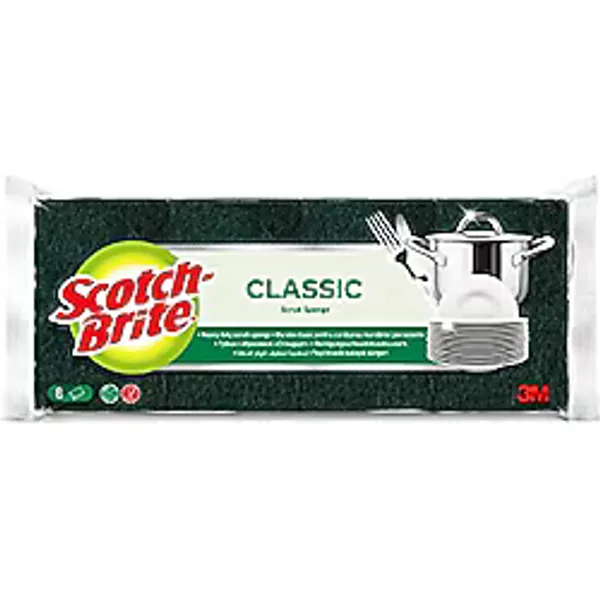 Scotch-Brite 2048167 Yeşil Klasik Bulaşık Süngeri 8'li