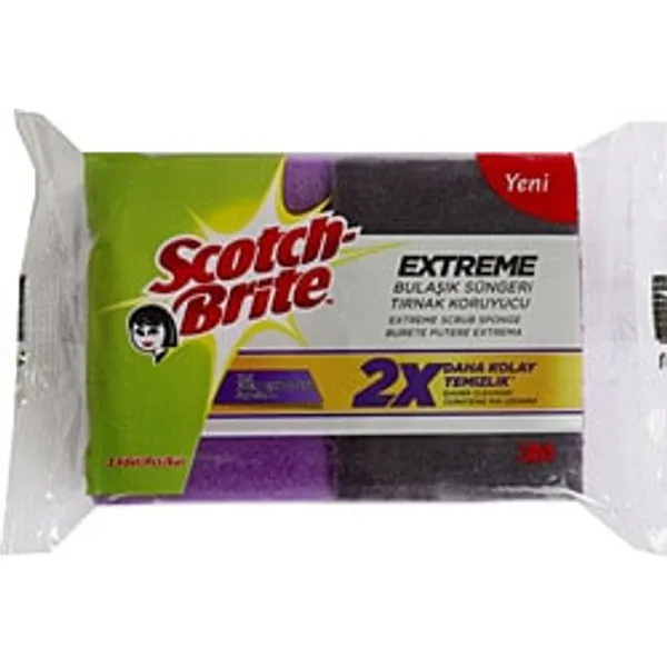 Scotch-Brite Extreme Tırnak Koruyuculu 2'li Bulaşık Süngeri