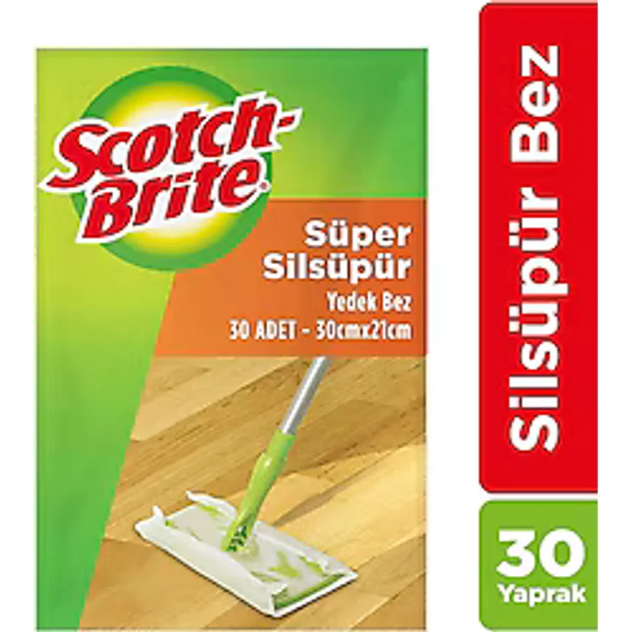 Scotch-Brite Q600 Sil Süpür Paspas 30'lu Yedek Bez