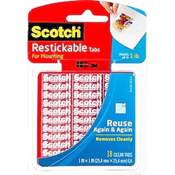 SCOTCH R100 ÇİFT TARAFLI KARE ŞEFFAF BANT 25x25mm