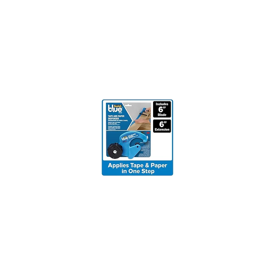 ScotchBlue 3M M1000 El Maskesi El Kapağı, Kapak Kağıdı için, Tüm Yapışkan Bant Genişlikleri için, Bıçaksız 1 Dispenser, Maskeleme Bandı ve Kağıt