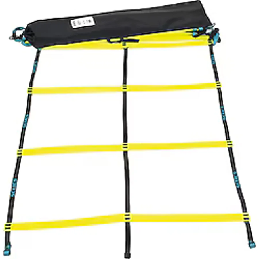 SCUCS Scx-1125 Antrenman Merdiveni 4 M Çiftli Çantalı + 20'li Antrenman Çanağı (10 Sarı 10 Kırmızı)