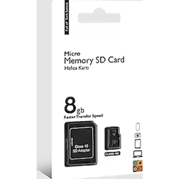 Sd Card Veri Depolama Sd Kart Kamera/ PC / Tv / Telefon Uyumlu Hafıza Kartı Sd Adaptör Dahil - 8 GB