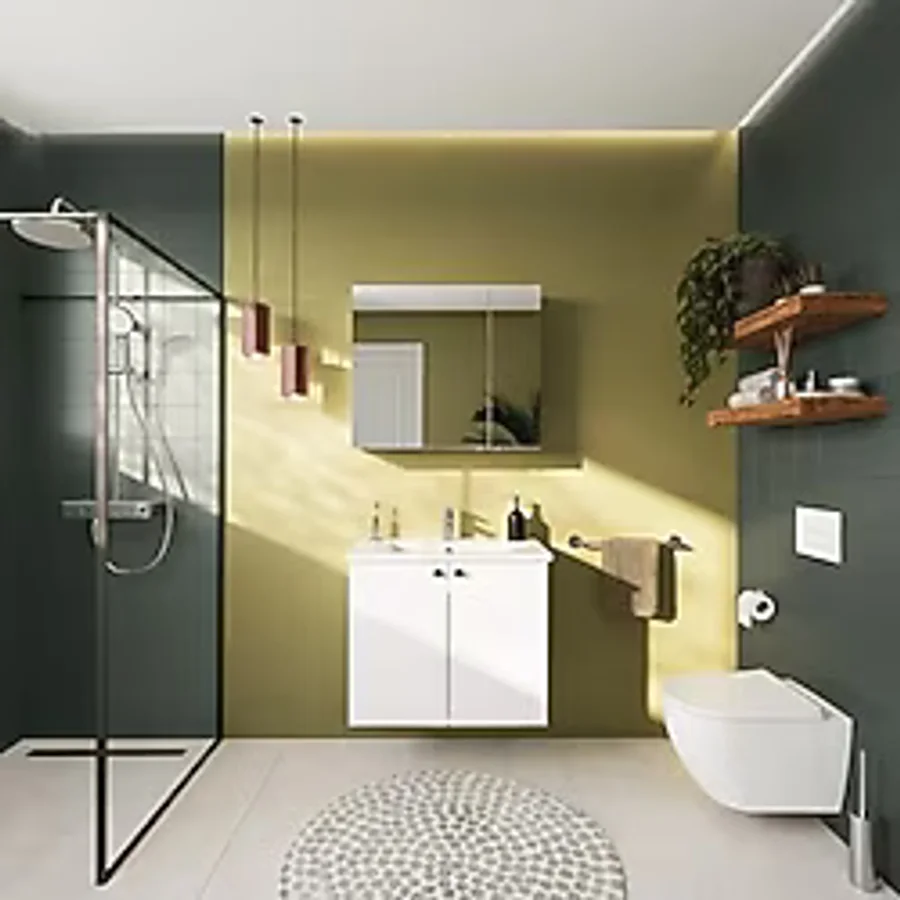 SDT Group Shift T20 81000 Kapaklı Lavabo Dolabı, Parlak Beyaz, 80 cm - 0-Koyu Mavi - Option-1