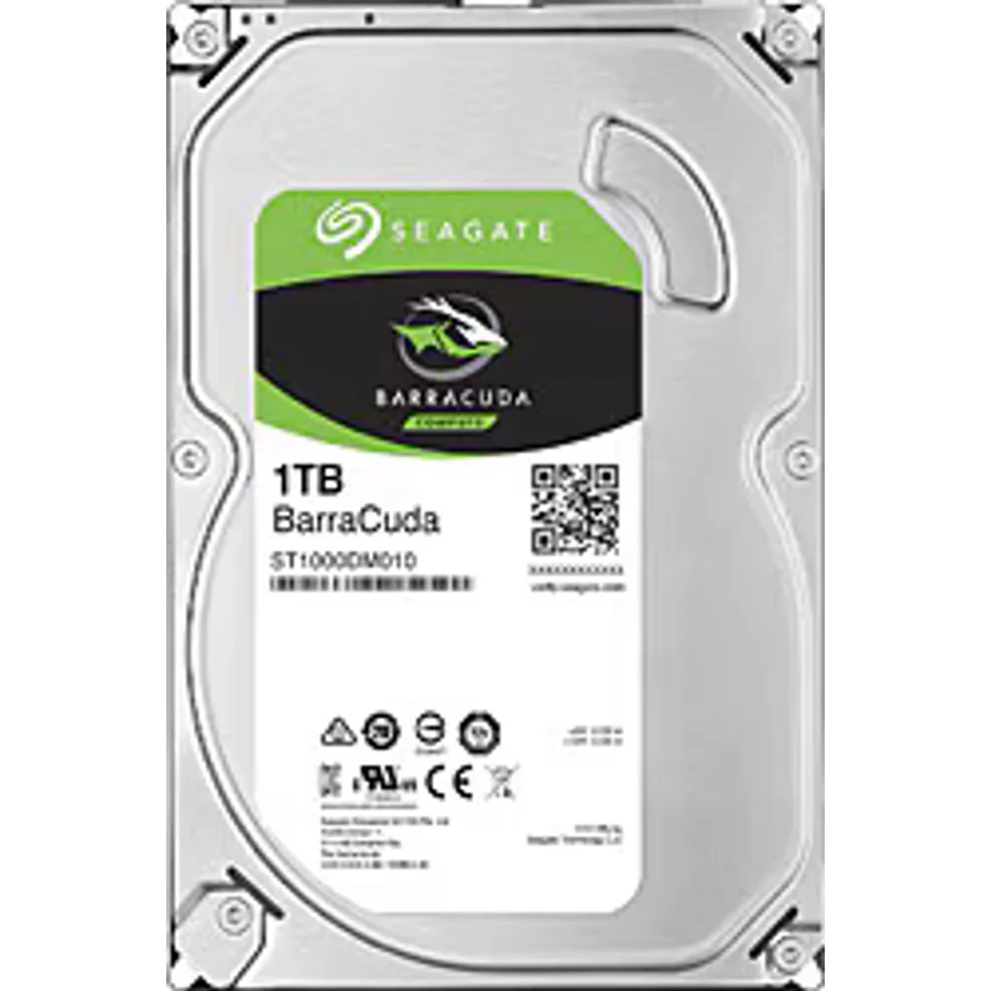 Seagate BarraCuda ST1000DM010 SATA 3.0 7200 RPM 3.5" 1 TB Harddisk