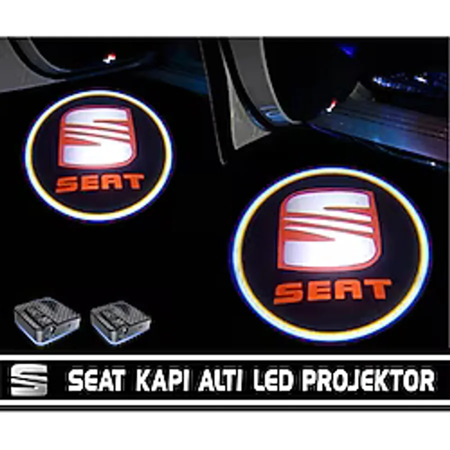 Seat Araçlar İçin Pilli Yapıştırmalı Kapı Altı Led Logo