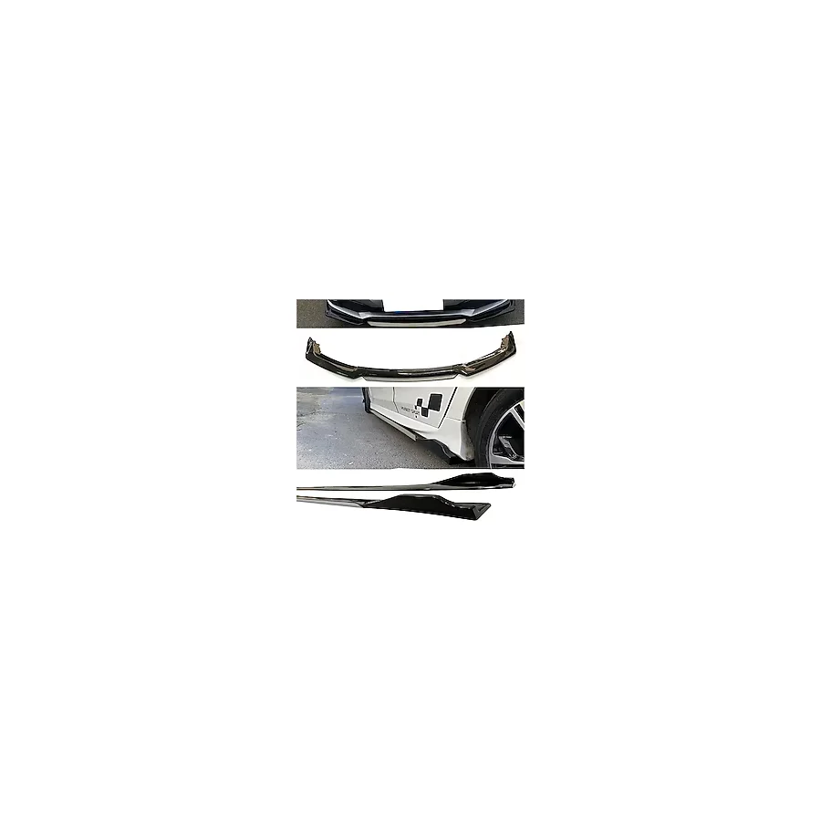 Seat Leon 2005-2012 Gri Şeritli Renkli Ön Lip Ve Yan Marşpiyel Seti
