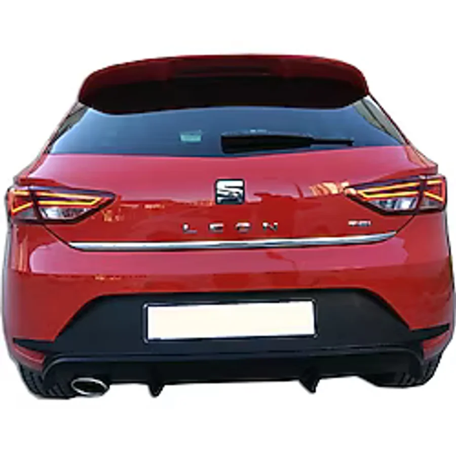 Seat Leon MK3 - 5F 2013 - 2016 Style Uyumlu Arka Tampon Eki - Difüzör (Plastik)