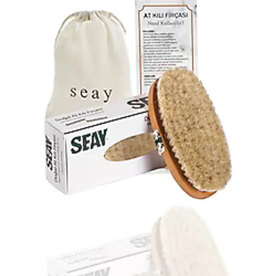 Seay%100 Doğal Sertifikalı At Kılı Fırçası, Selülit Giderici