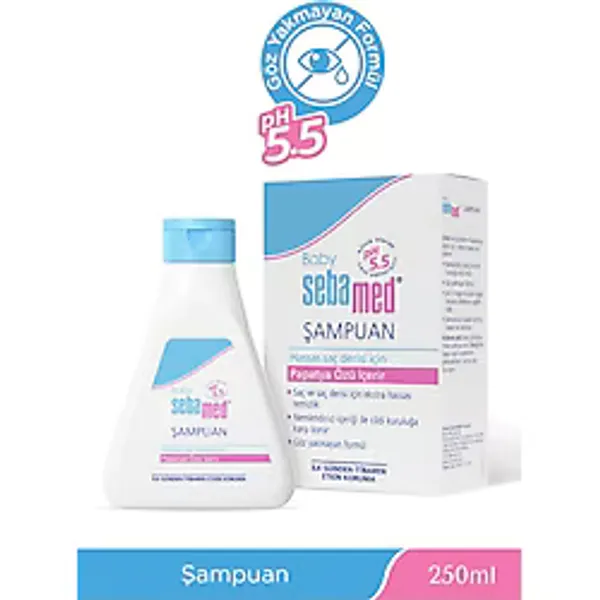Sebamed Baby PH 5.5 Göz Yakmayan Formül Nemlendirici Etkili Papatya Özütlü Bebek Şampuanı 250 ML