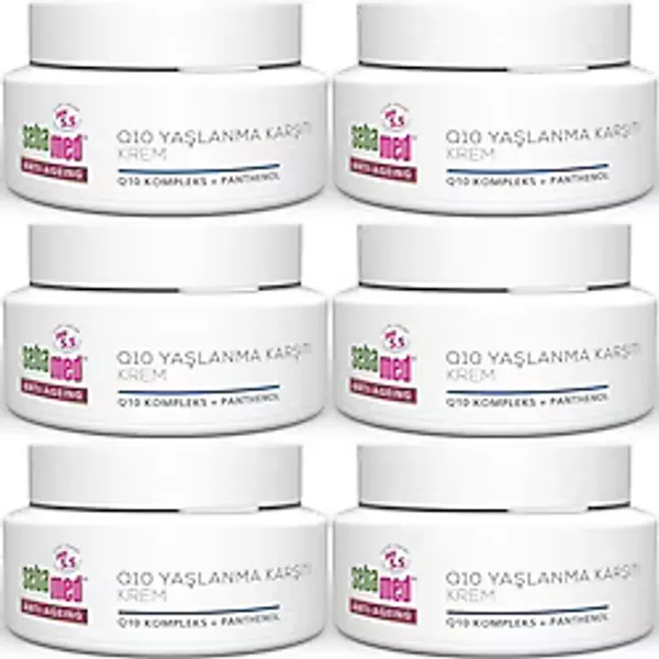 Sebamed Q10 Yaşlanma Ve Kırışıklık Karşıtı Koruyucu Anti-Age Krem 50Ml (6 Lı Set)