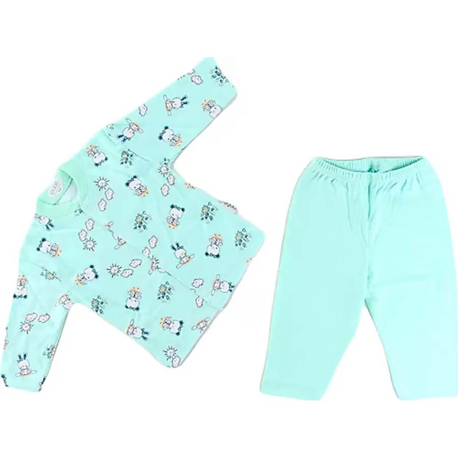 Sebi Bebe 2329 Ayılı Kız Baskılı Bebek Pijama Takımı