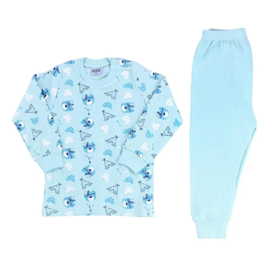 Sebi Bebe Kızıldereli Ayıcık Pijama Takımı 9146