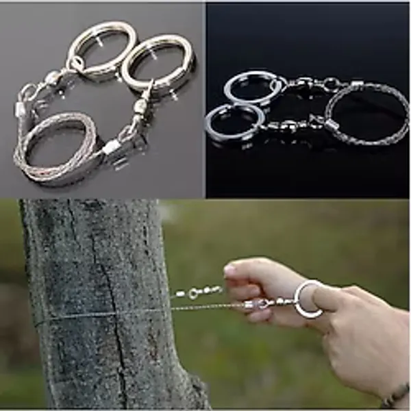 Şebnemce Taşınabilir Mini Zincir Cep Testeresi Dişli Tel Ahşap Plastik Metal Kıl Testere Kamp Testere