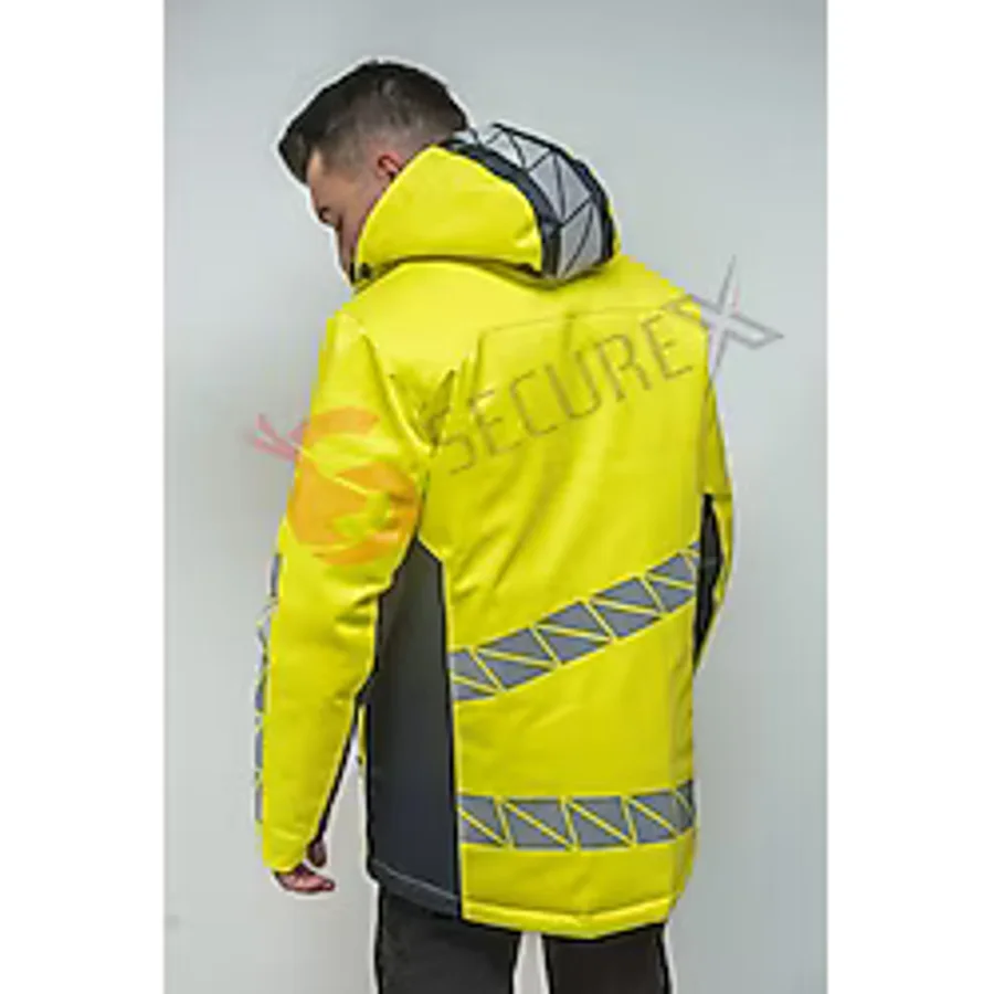 Securex Hi-Vis Kışlık Yönetici Montu Reflektörlü - Fosforlu Sarı